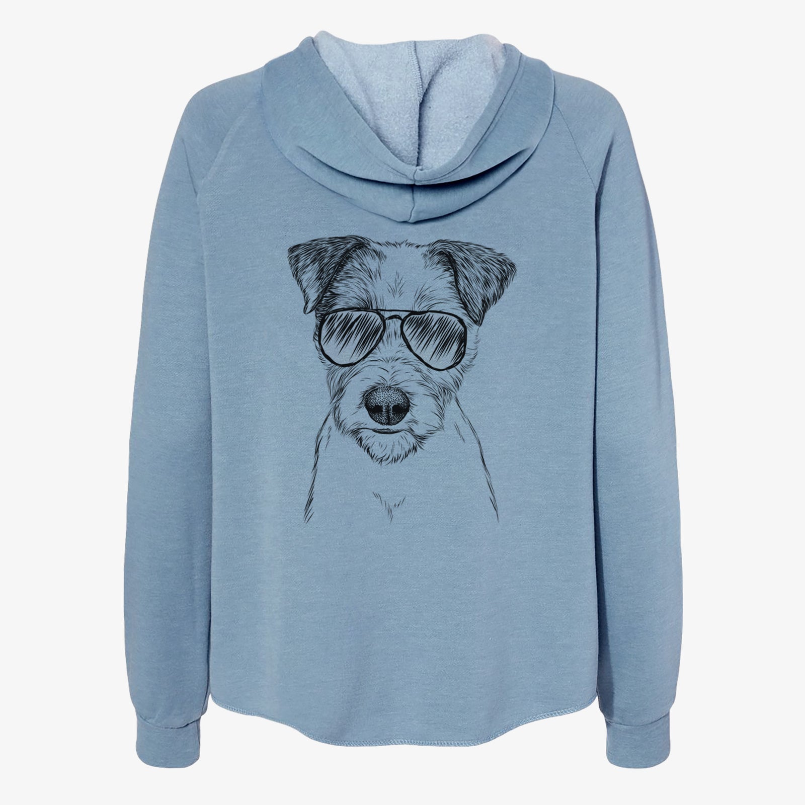 Bogart the Parson Russell Terrier - Women's Cali Wave Zip-Up Sweatshirt