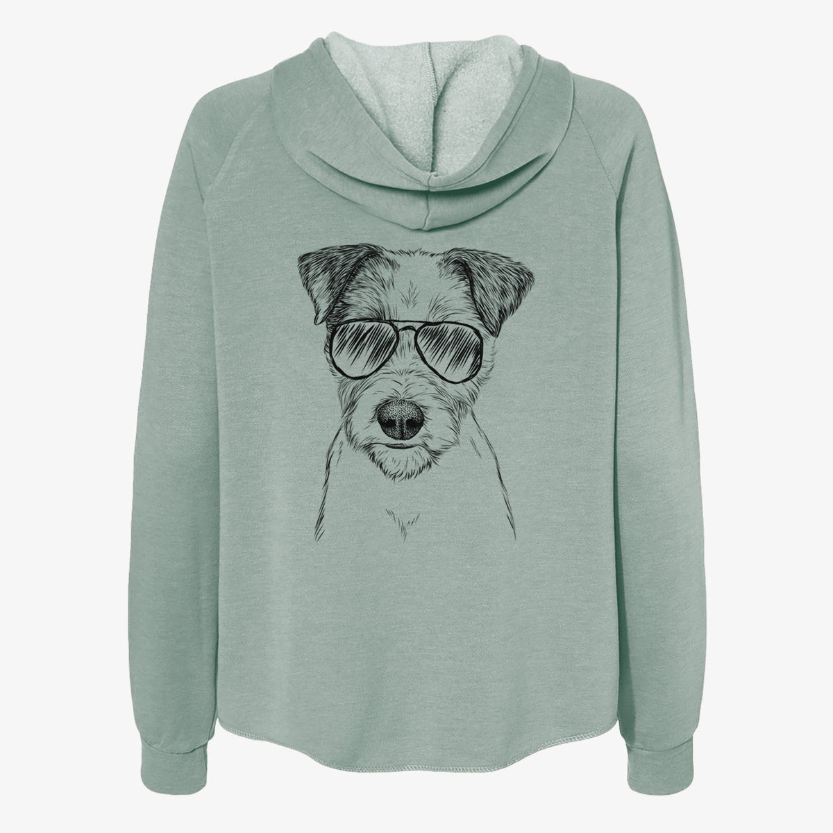 Bogart the Parson Russell Terrier - Women's Cali Wave Zip-Up Sweatshirt