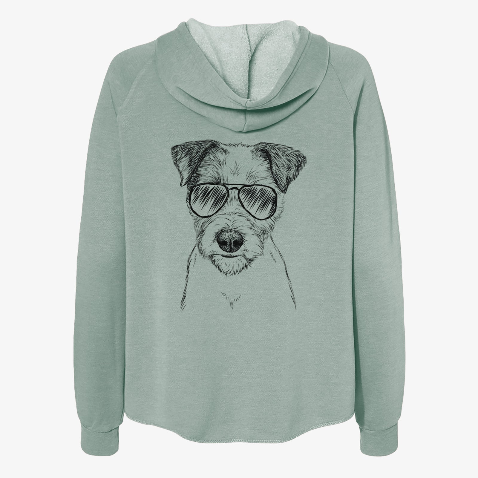 Bogart the Parson Russell Terrier - Women's Cali Wave Zip-Up Sweatshirt