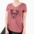 Aviator Bogart the Parson Russell Terrier - Women's V-neck Shirt