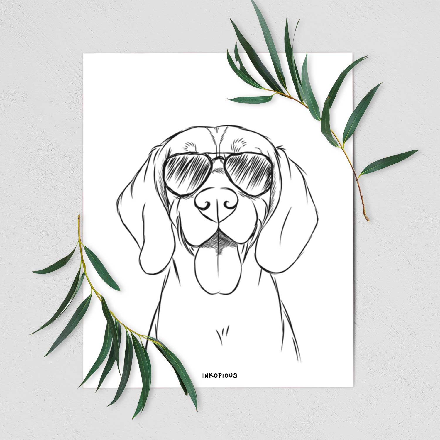 Bogie the Beagle Art Print