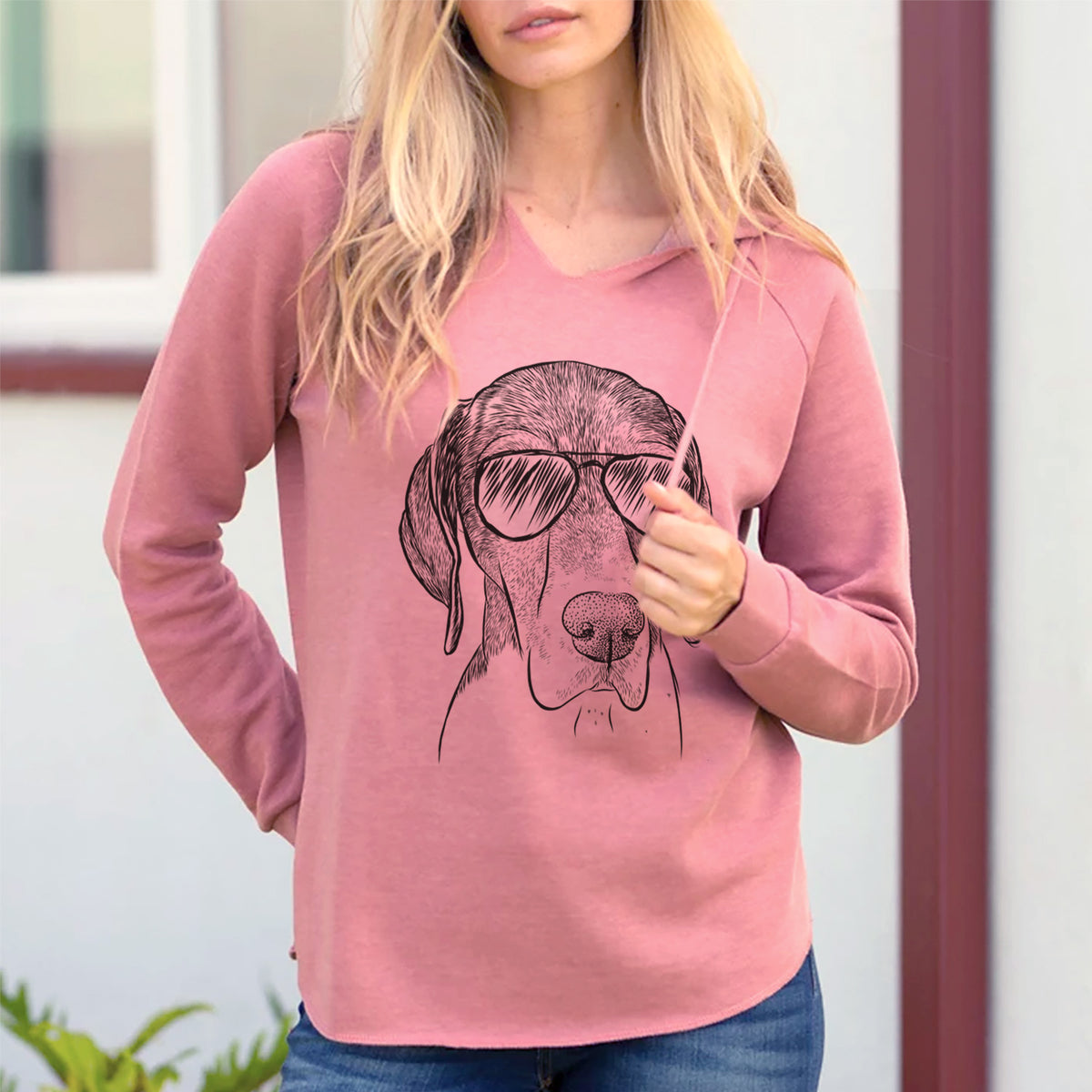 Aviator Bohdi the German Shorthaired Pointer - Cali Wave Hooded Sweatshirt