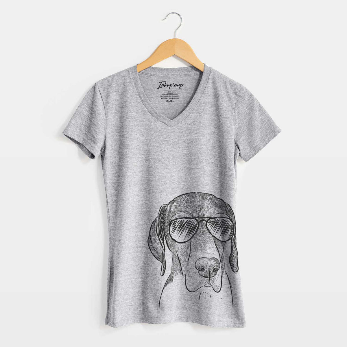 Aviator Bohdi the German Shorthaired Pointer - Women&#39;s V-neck Shirt