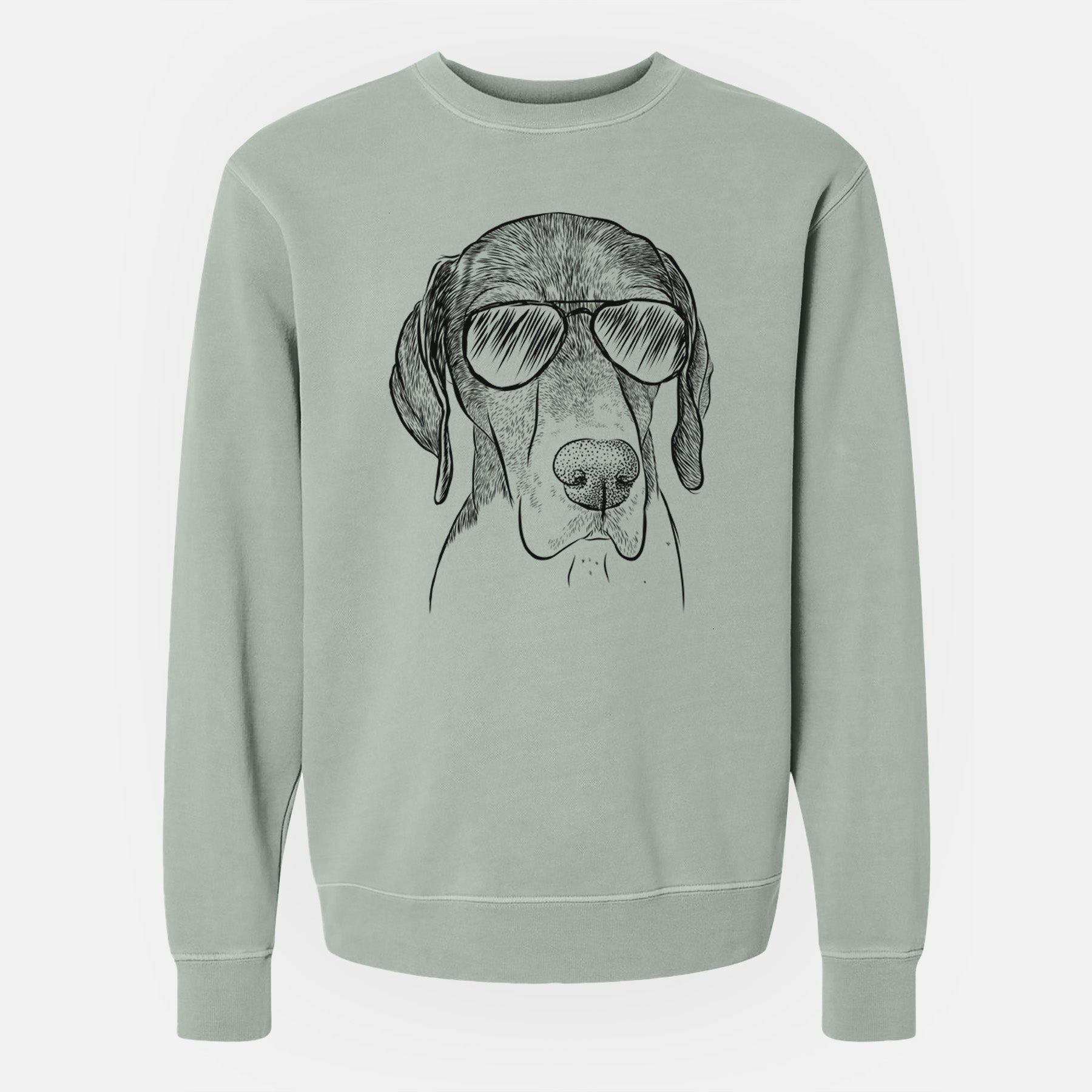 Aviator Bohdi the German Shorthaired Pointer - Unisex Pigment Dyed Crew Sweatshirt