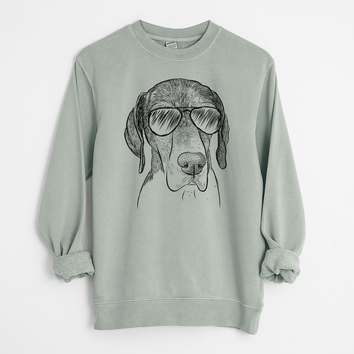 Aviator Bohdi the German Shorthaired Pointer - Unisex Pigment Dyed Crew Sweatshirt