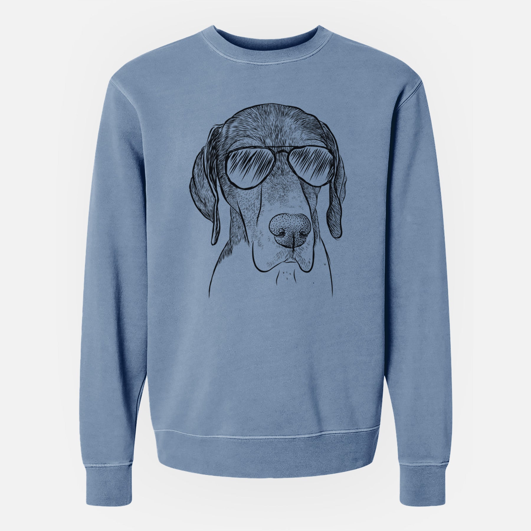 Aviator Bohdi the German Shorthaired Pointer - Unisex Pigment Dyed Crew Sweatshirt