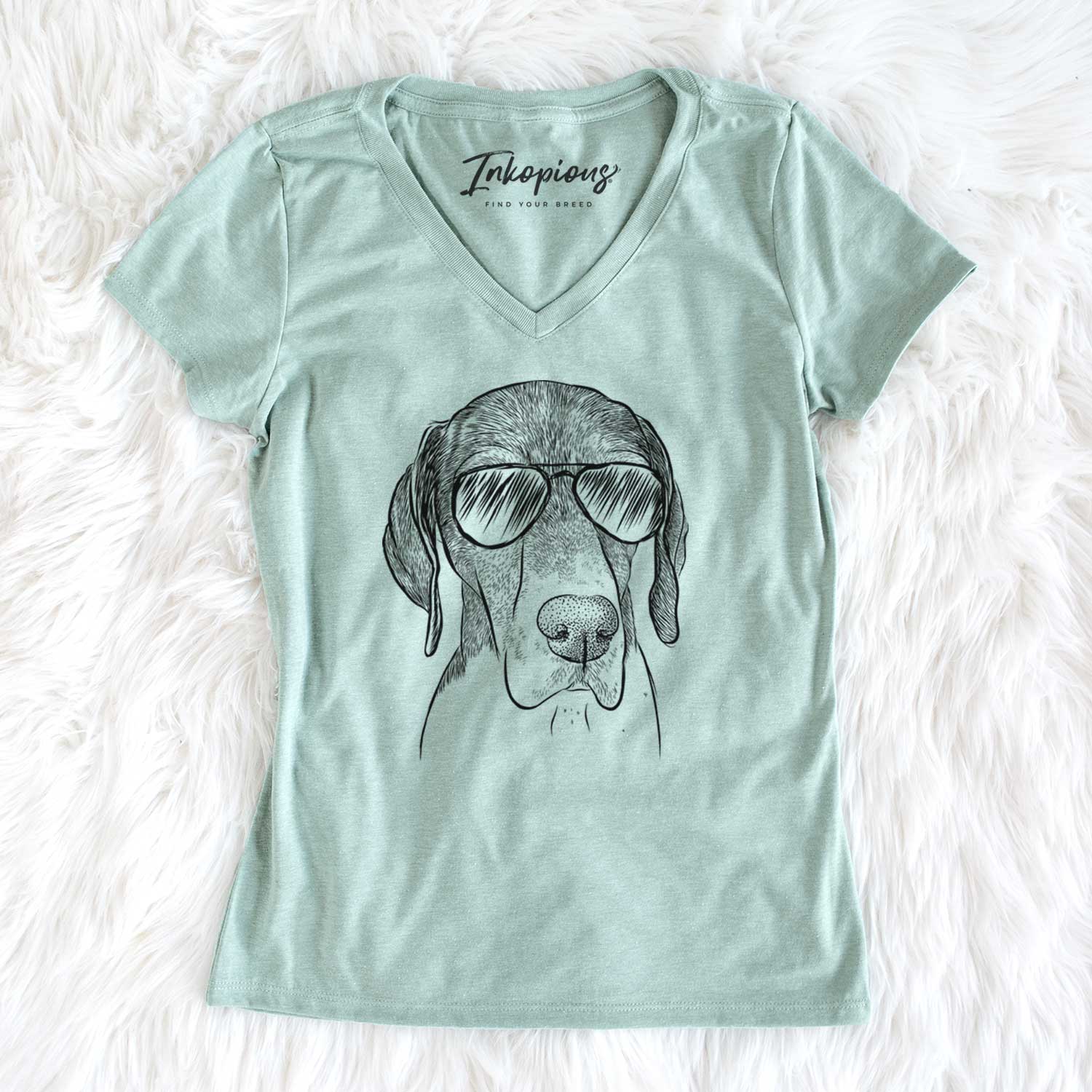 Aviator Bohdi the German Shorthaired Pointer - Women's V-neck Shirt