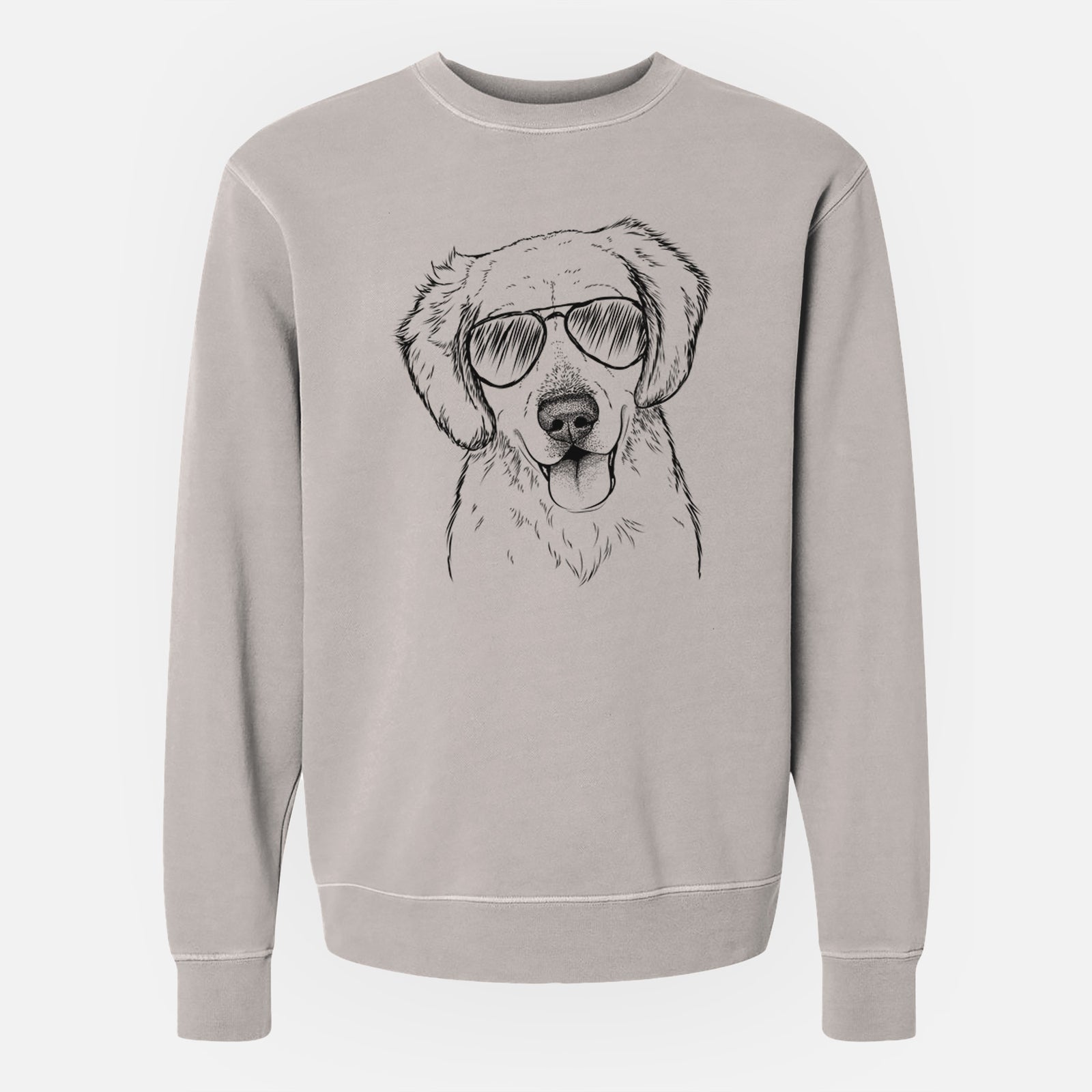 Aviator Bojo the Golden Retriever - Unisex Pigment Dyed Crew Sweatshirt