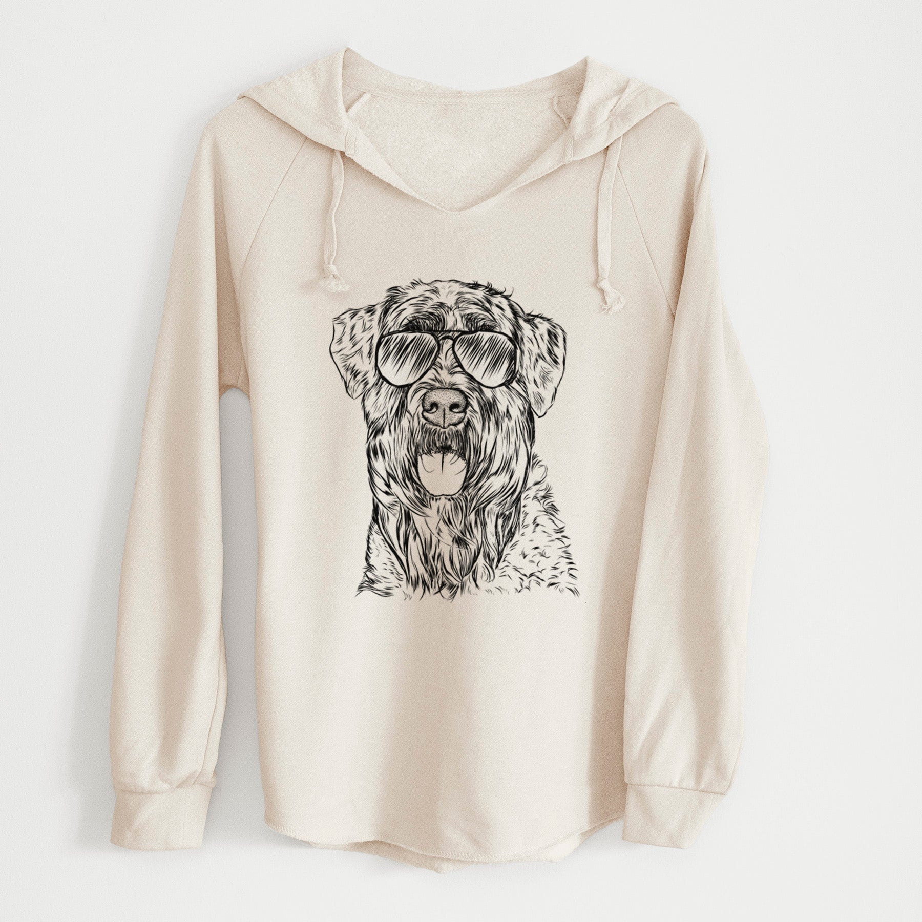 Aviator Bonnie the Bouvier Des Flandres - Cali Wave Hooded Sweatshirt