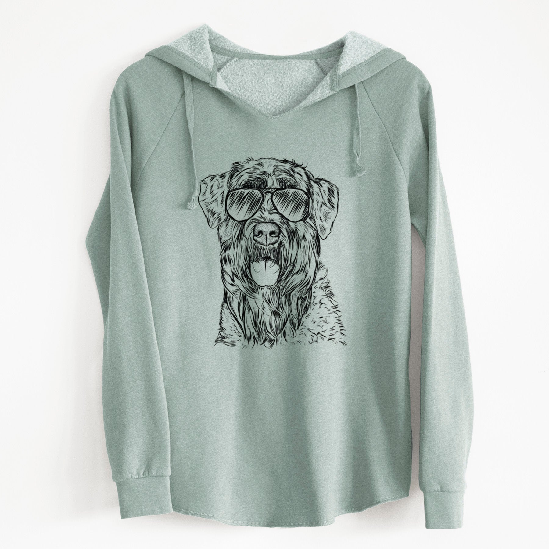 Aviator Bonnie the Bouvier Des Flandres - Cali Wave Hooded Sweatshirt