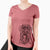 Aviator Bonnie the Bouvier Des Flandres - Women's V-neck Shirt