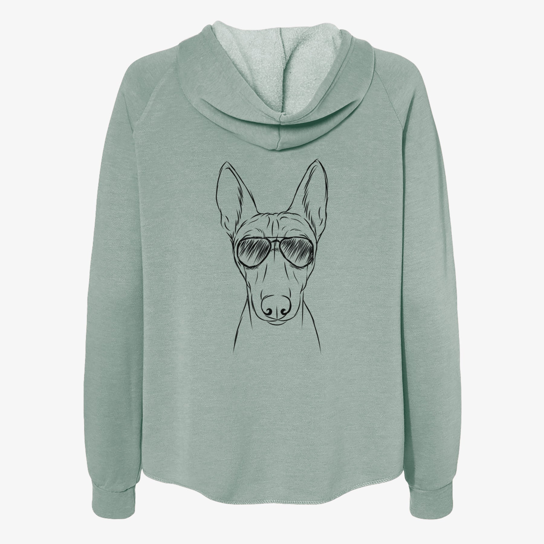 Bonsai the Basenji - Women's Cali Wave Zip-Up Sweatshirt