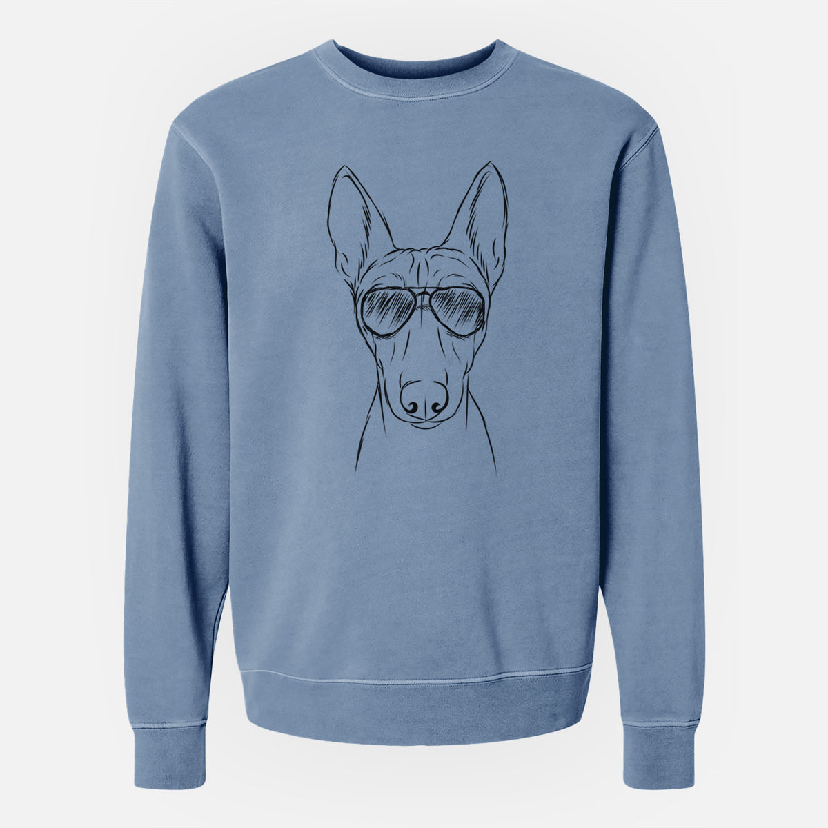 Aviator Bonsai the Basenji - Unisex Pigment Dyed Crew Sweatshirt