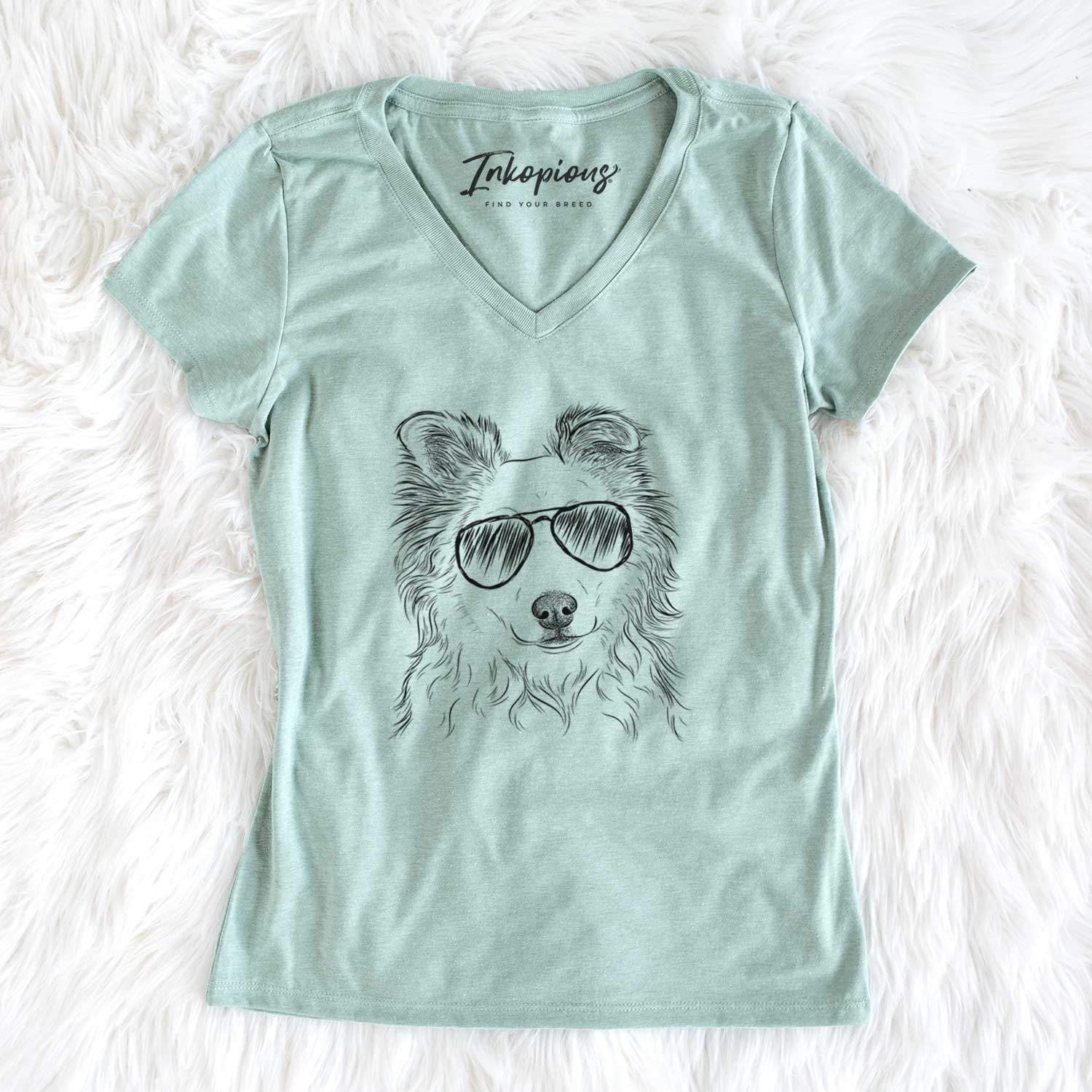 Aviator Bonsai the Mixed Breed - Women's V-neck Shirt