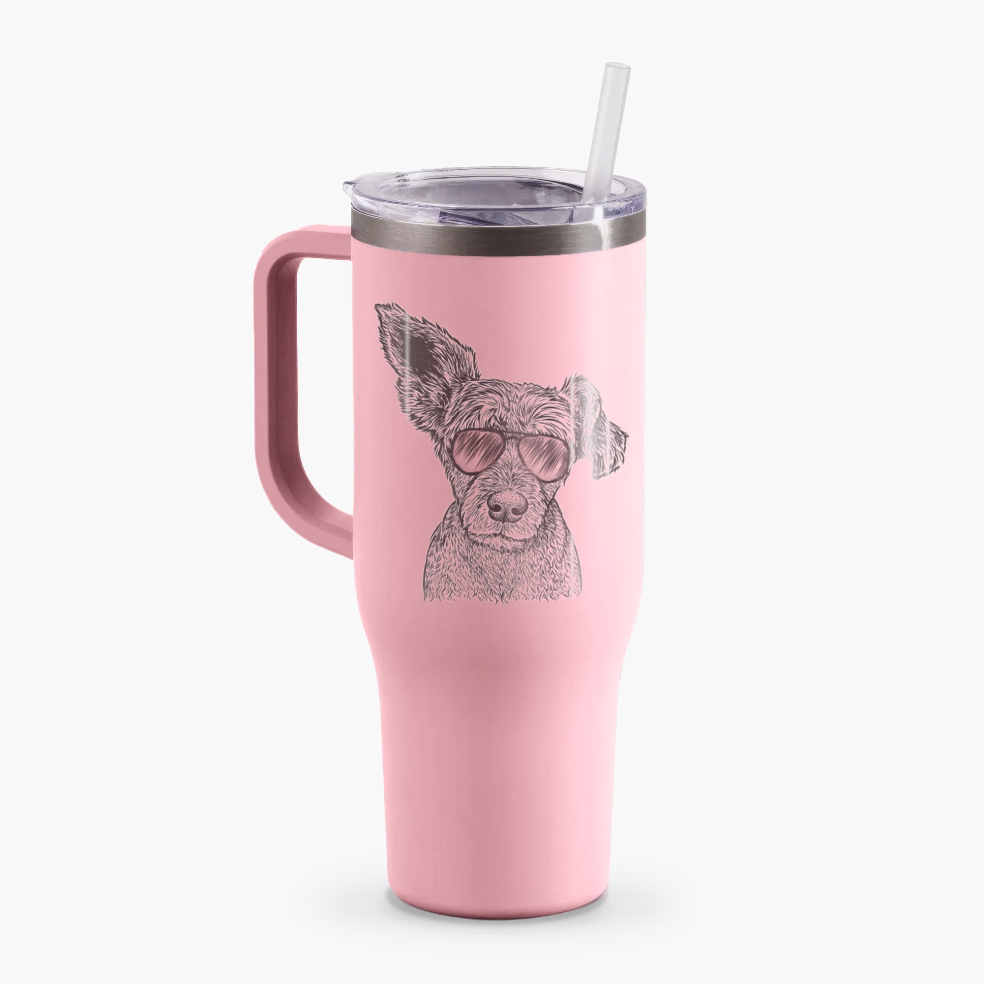 Boodles the Schnauzer Mix - 40oz Tumbler with Handle