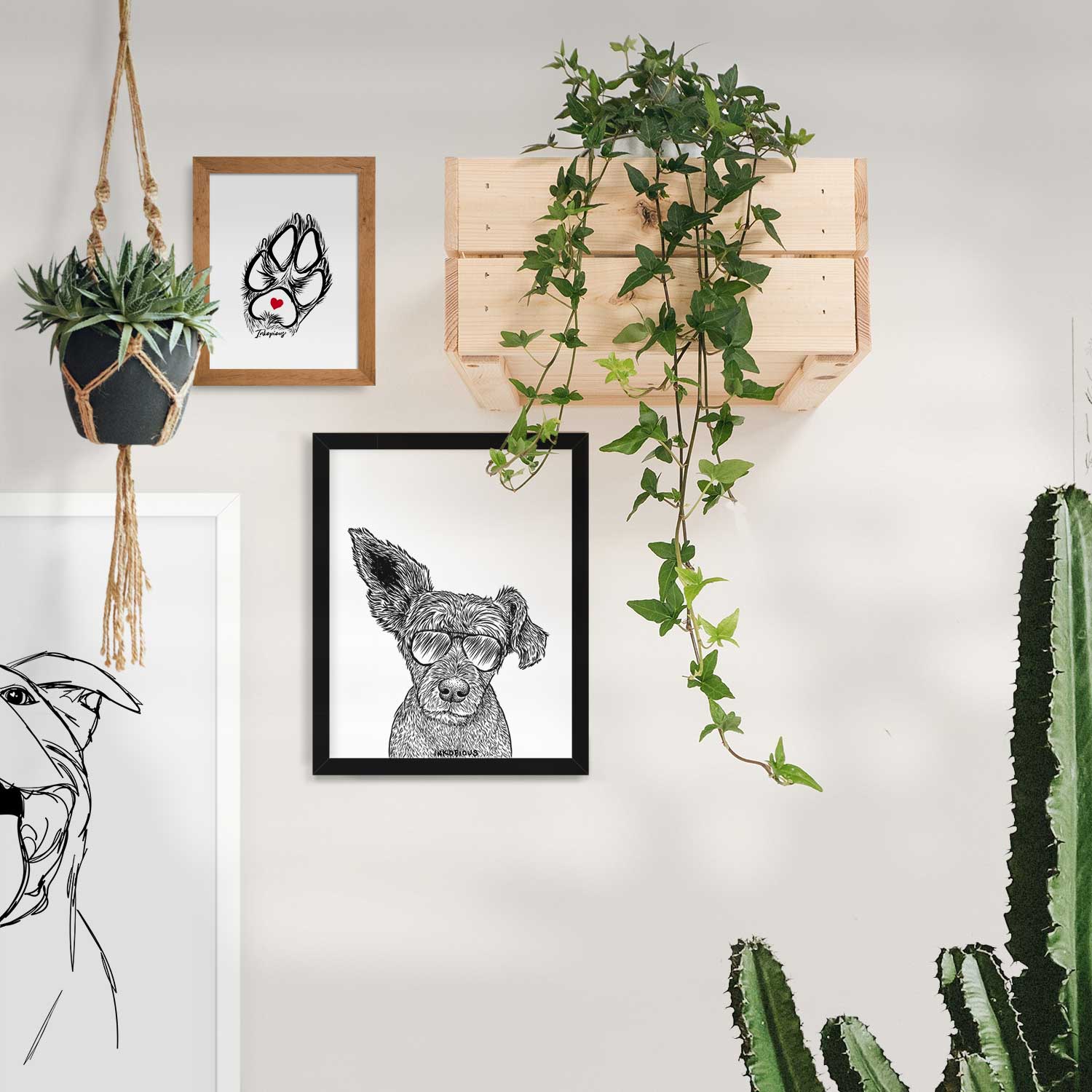 Boodles the Schnauzer Mix Art Print