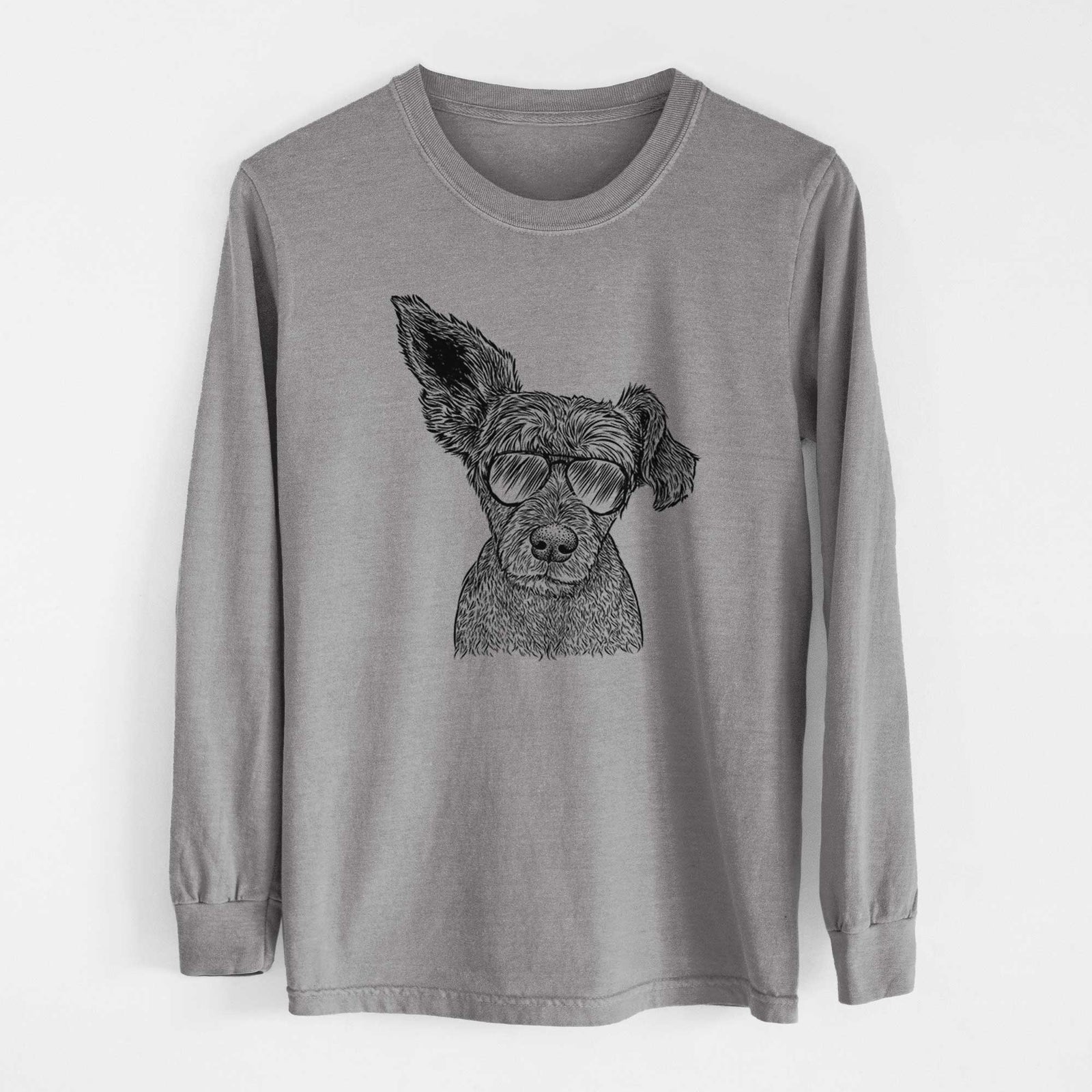 Aviators Boodles the Schnauzer Mix - Heavyweight 100% Cotton Long Sleeve