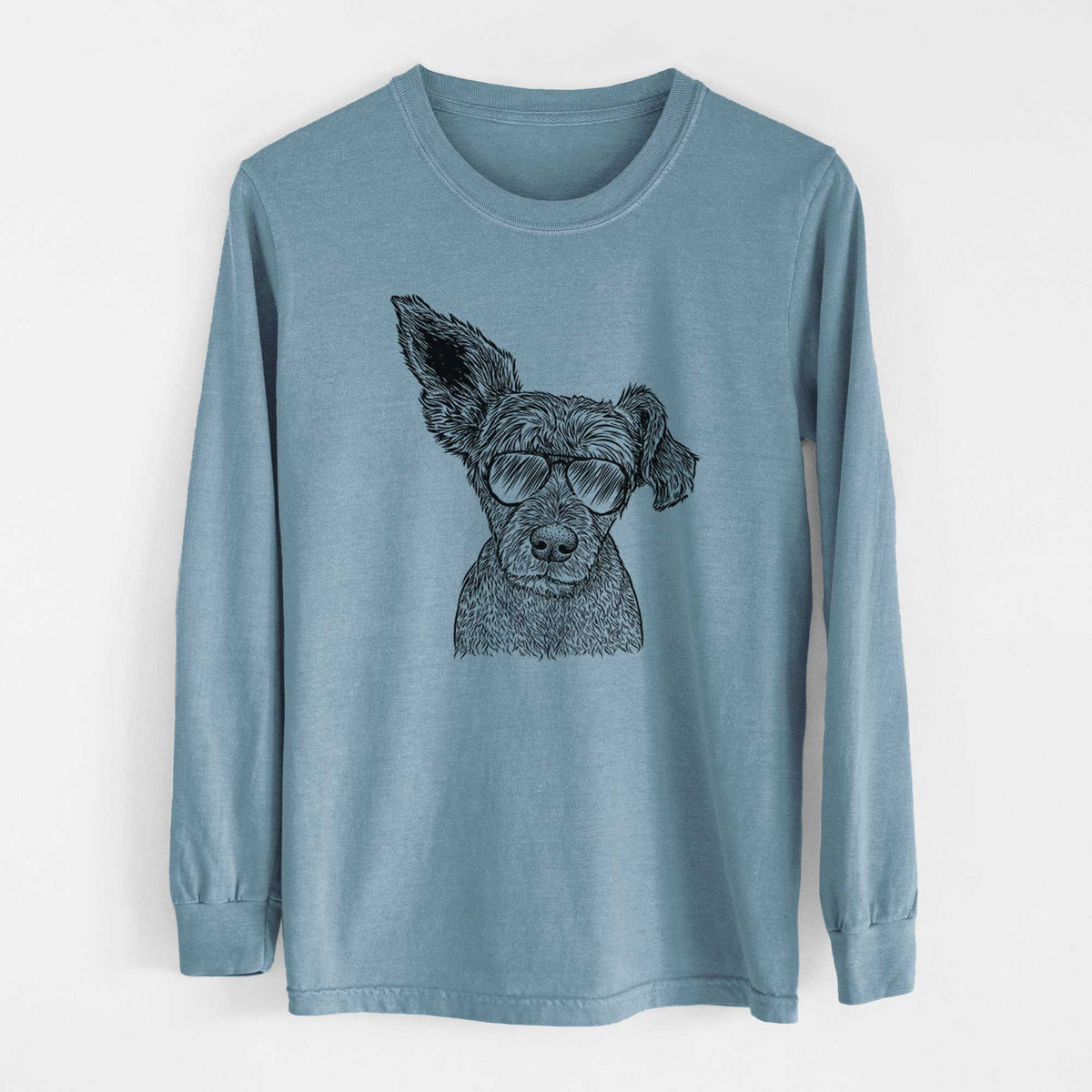 Aviators Boodles the Schnauzer Mix - Heavyweight 100% Cotton Long Sleeve