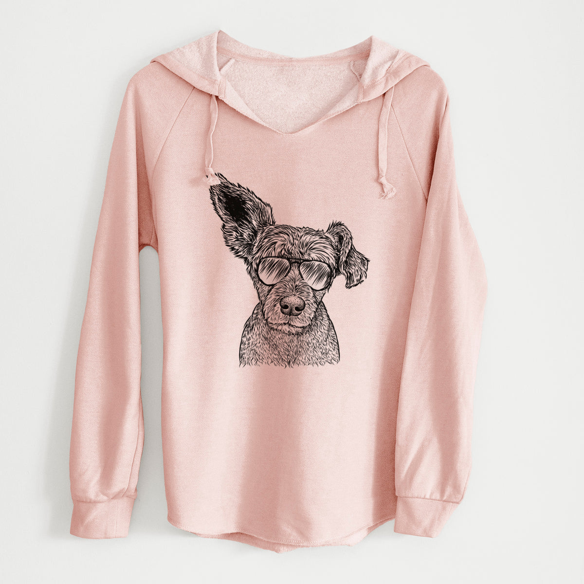 Aviator Boodles the Schnauzer Mix - Cali Wave Hooded Sweatshirt