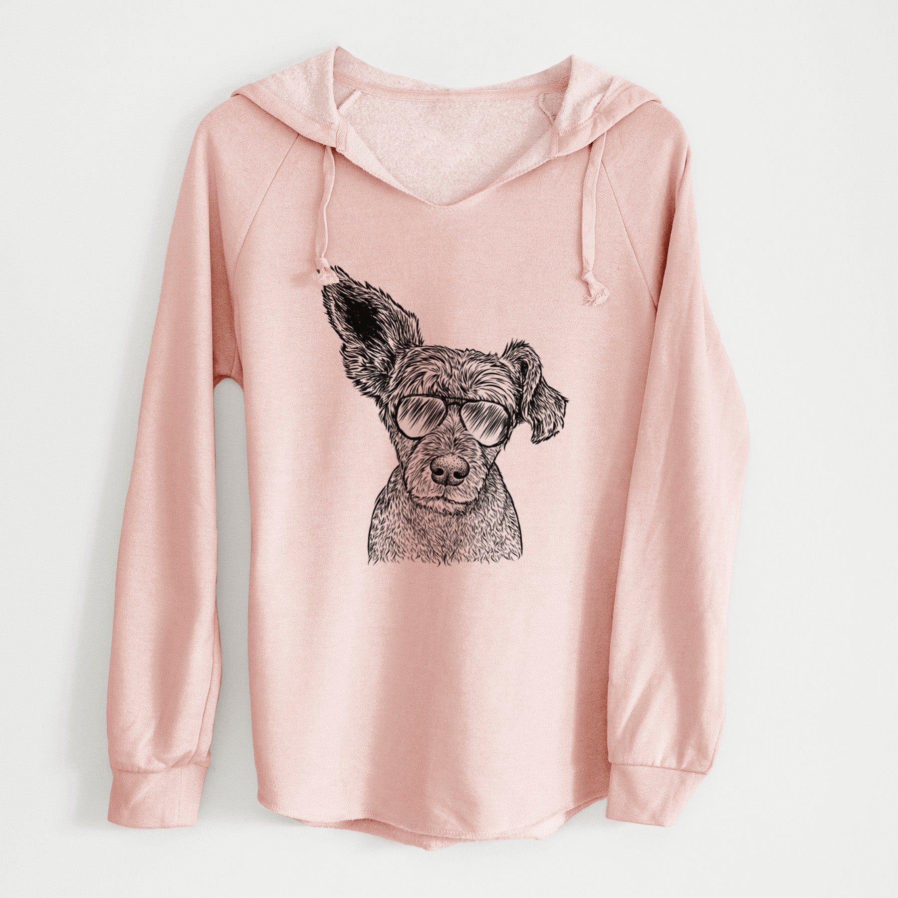 Aviator Boodles the Schnauzer Mix - Cali Wave Hooded Sweatshirt