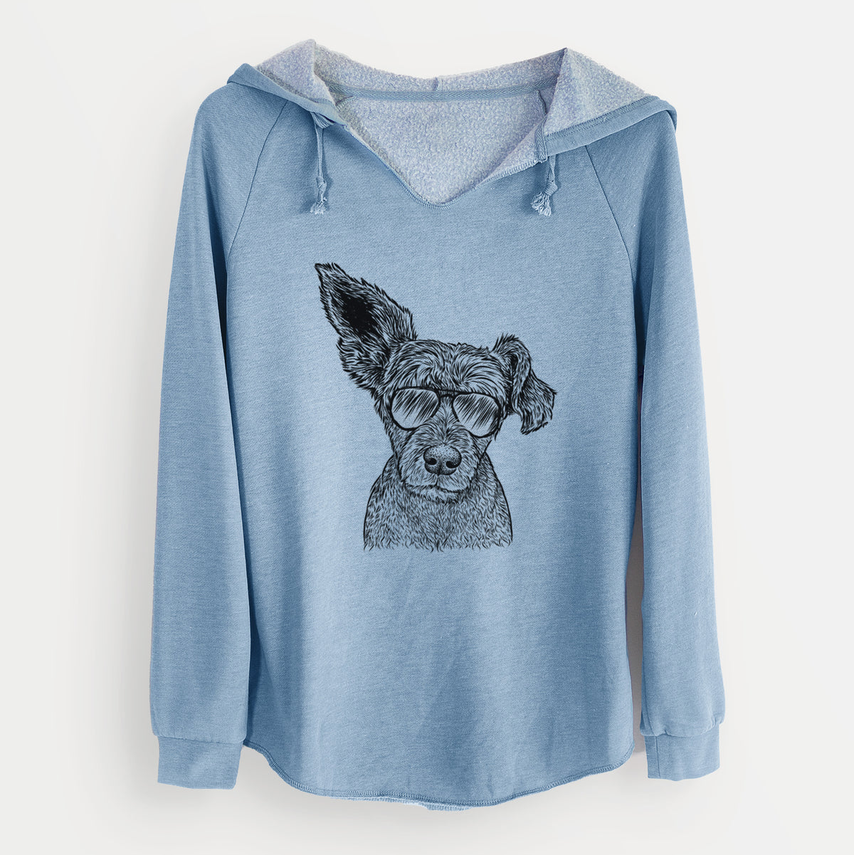 Aviator Boodles the Schnauzer Mix - Cali Wave Hooded Sweatshirt