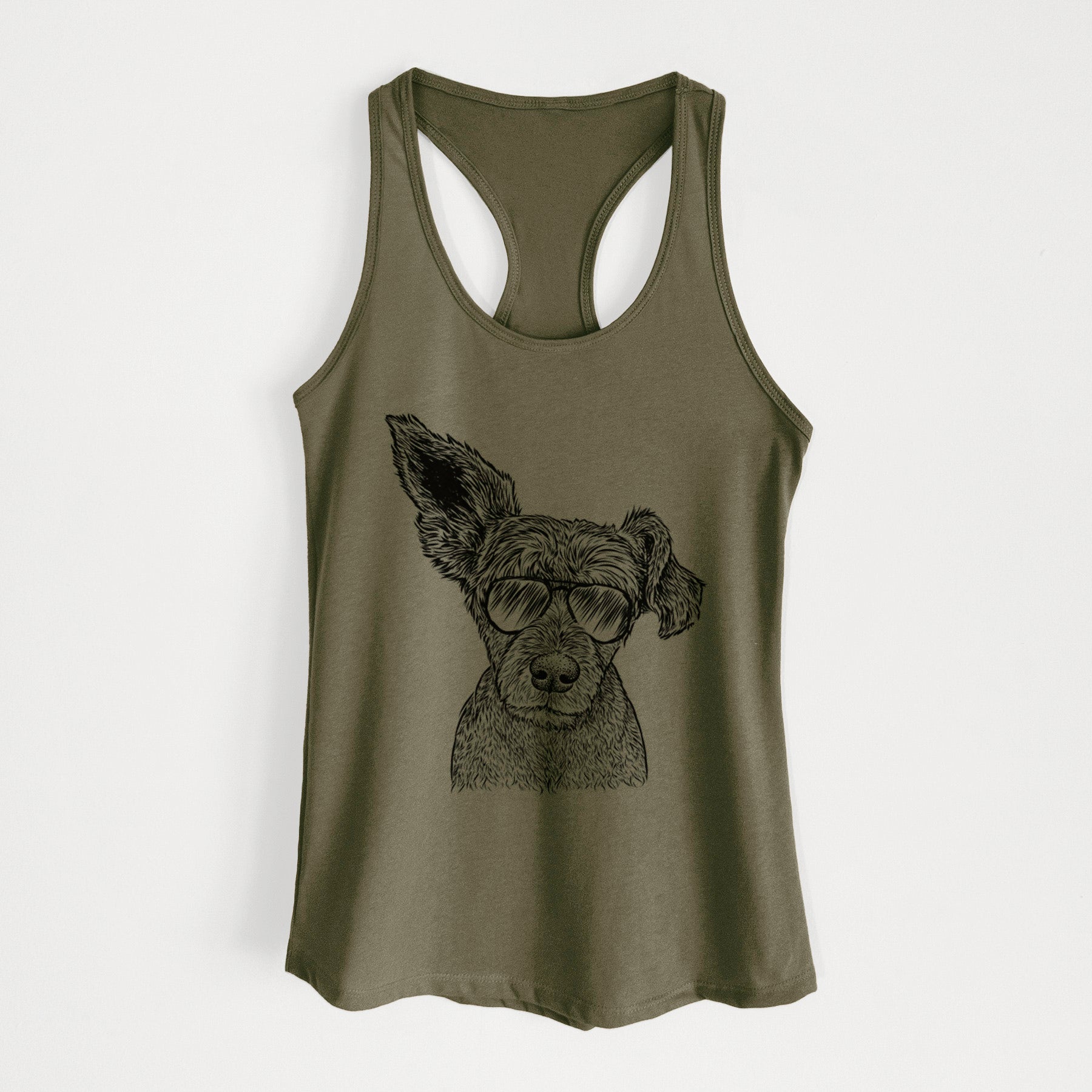 Boodles the Schnauzer Mix - Women's Racerback Tanktop