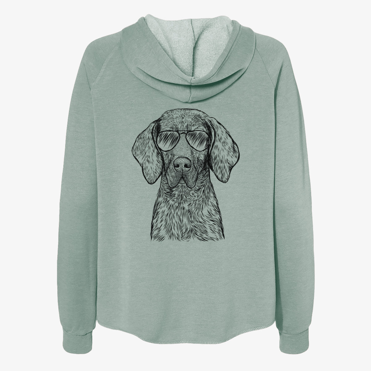 Boone the Plott Hound - Women's Cali Wave Zip-Up Sweatshirt