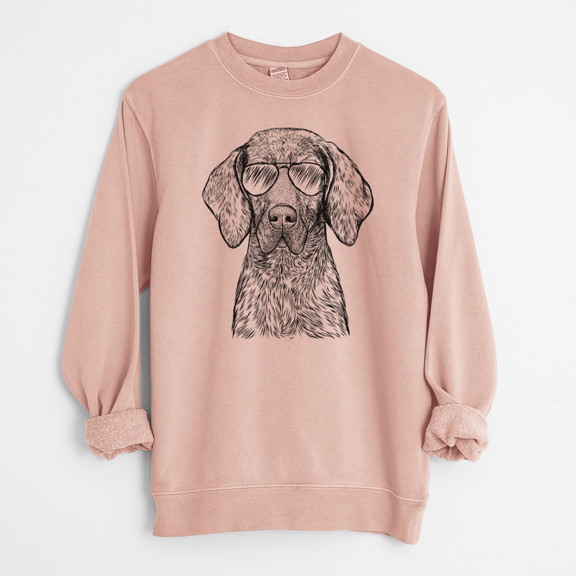 Aviator Boone the Plott Hound - Unisex Pigment Dyed Crew Sweatshirt