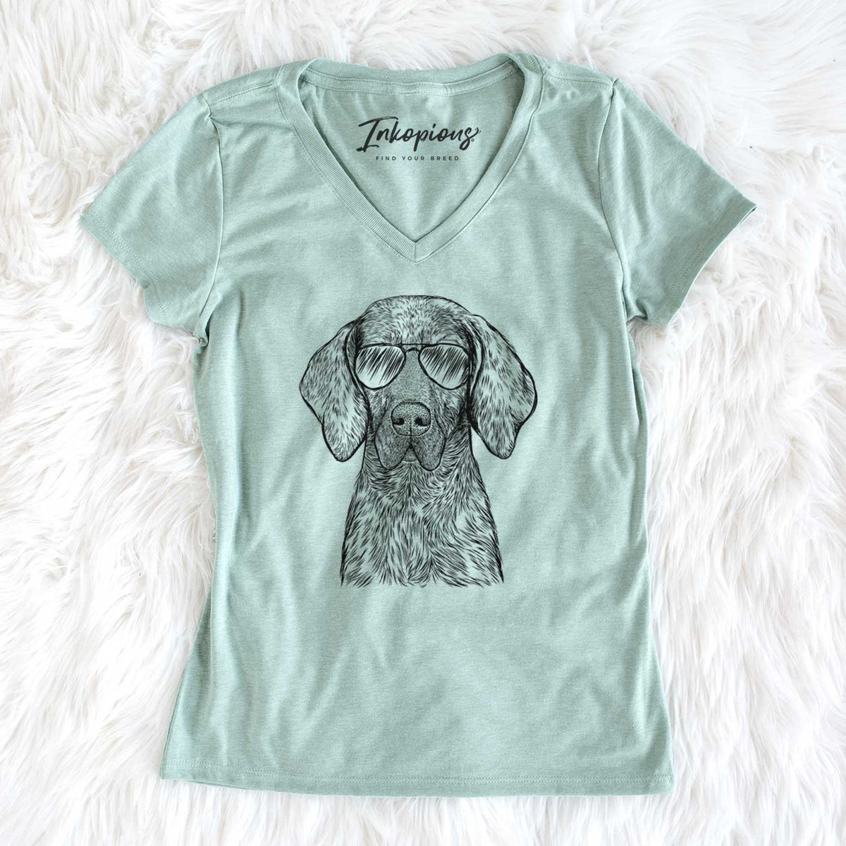 Aviator Boone the Plott Hound - Women's V-neck Shirt