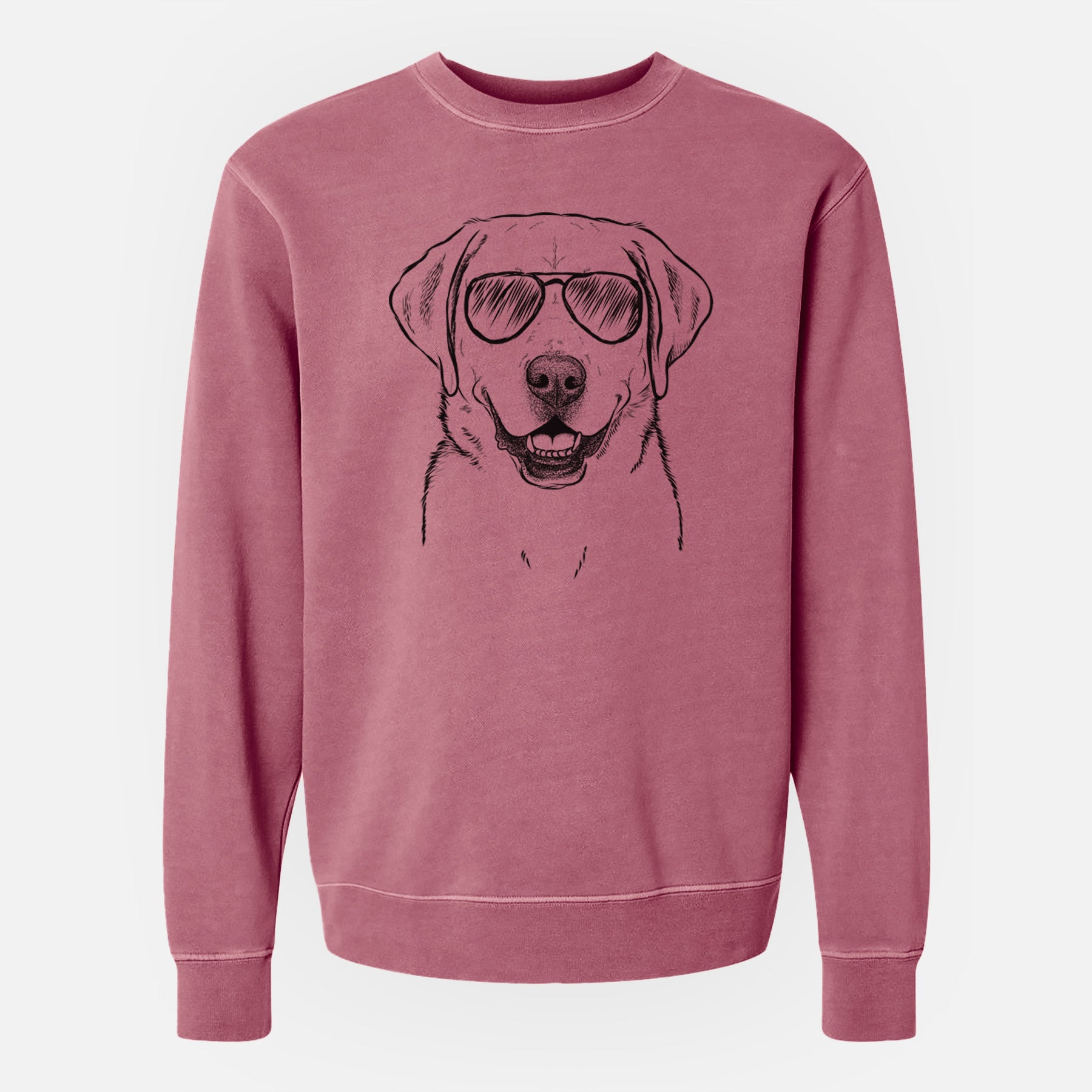 Aviator Booney the Labrador Retriever - Unisex Pigment Dyed Crew Sweatshirt