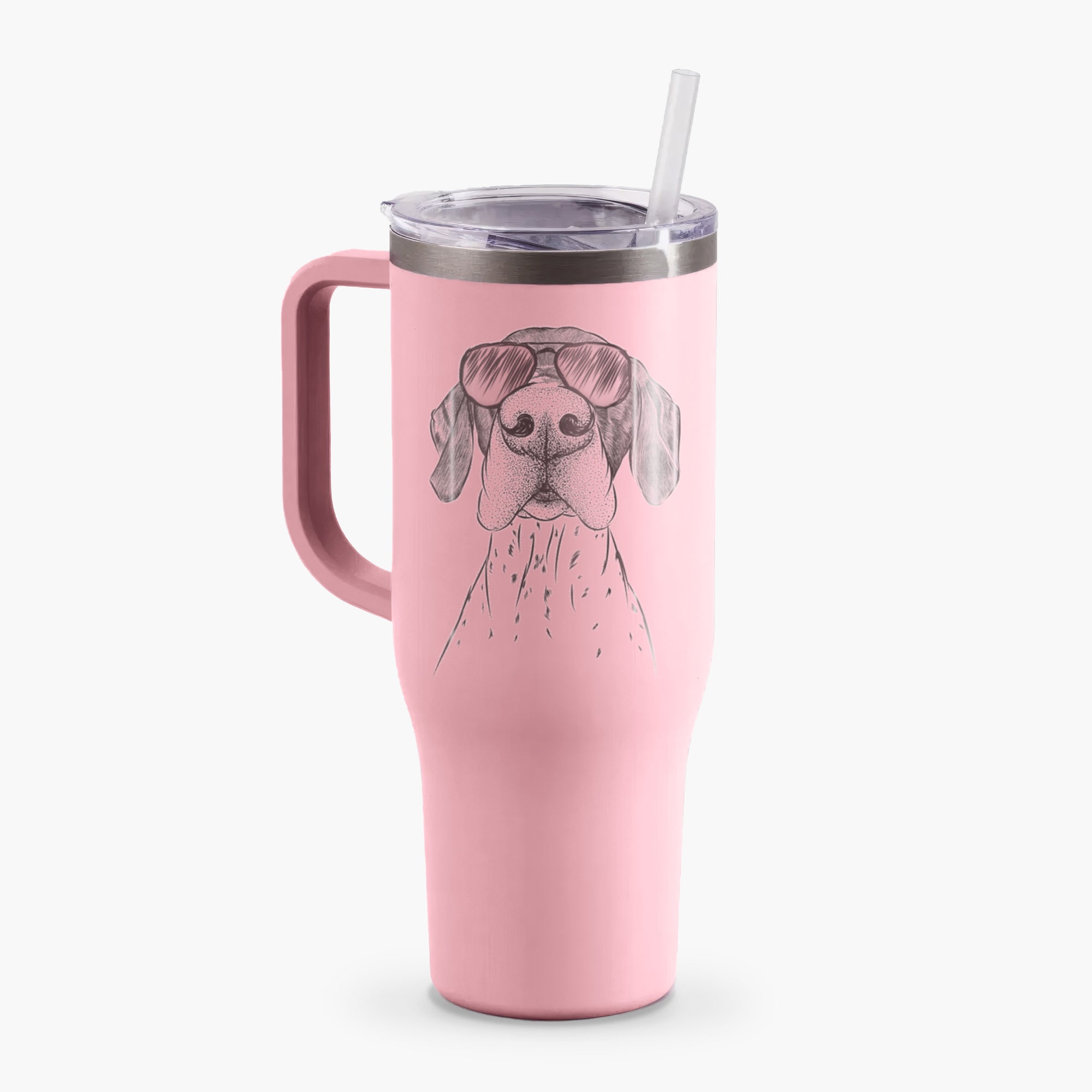 Booze the German Shorthaired Pointer - 40oz Tumbler with Handle