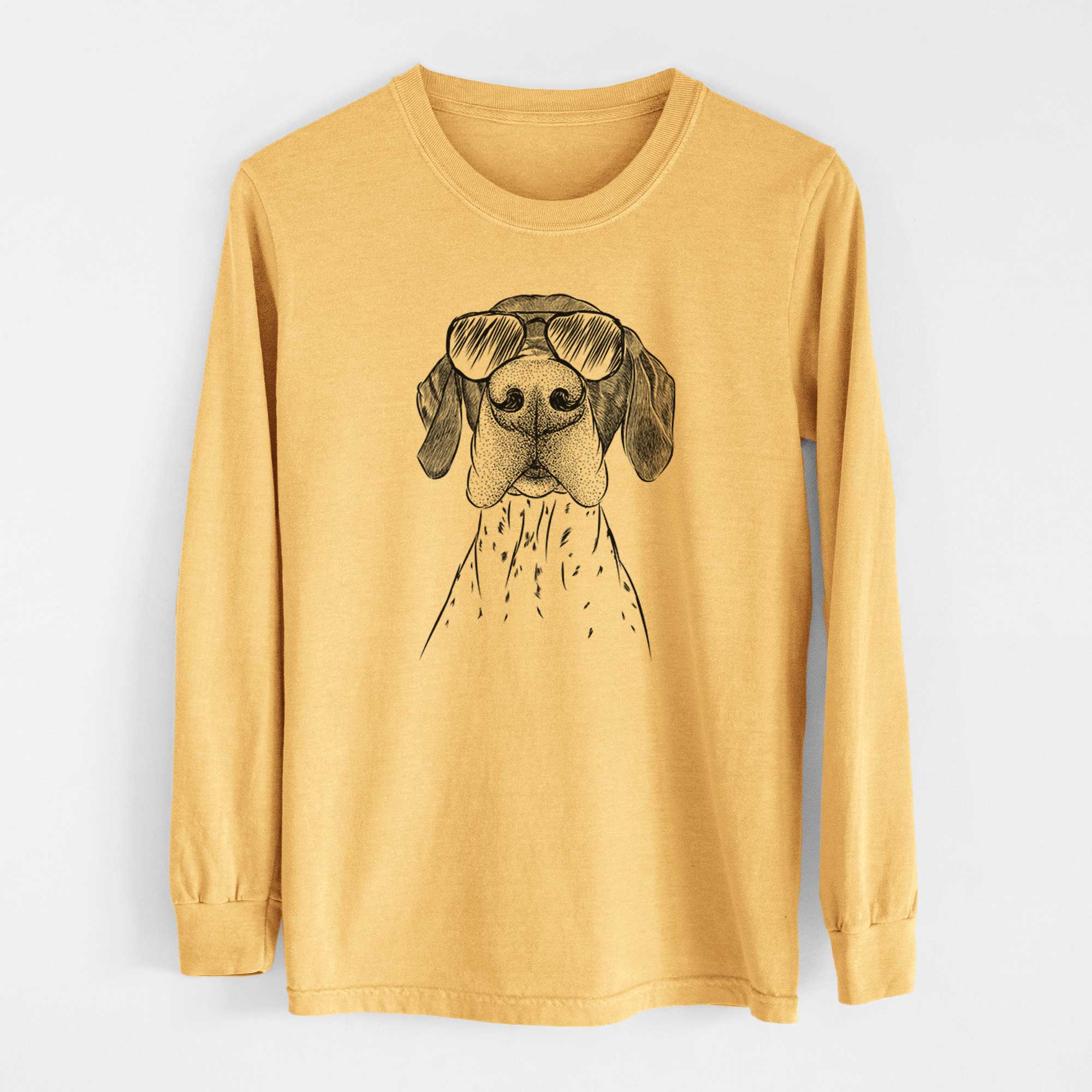 Aviators Booze the German Shorthaired Pointer - Heavyweight 100% Cotton Long Sleeve