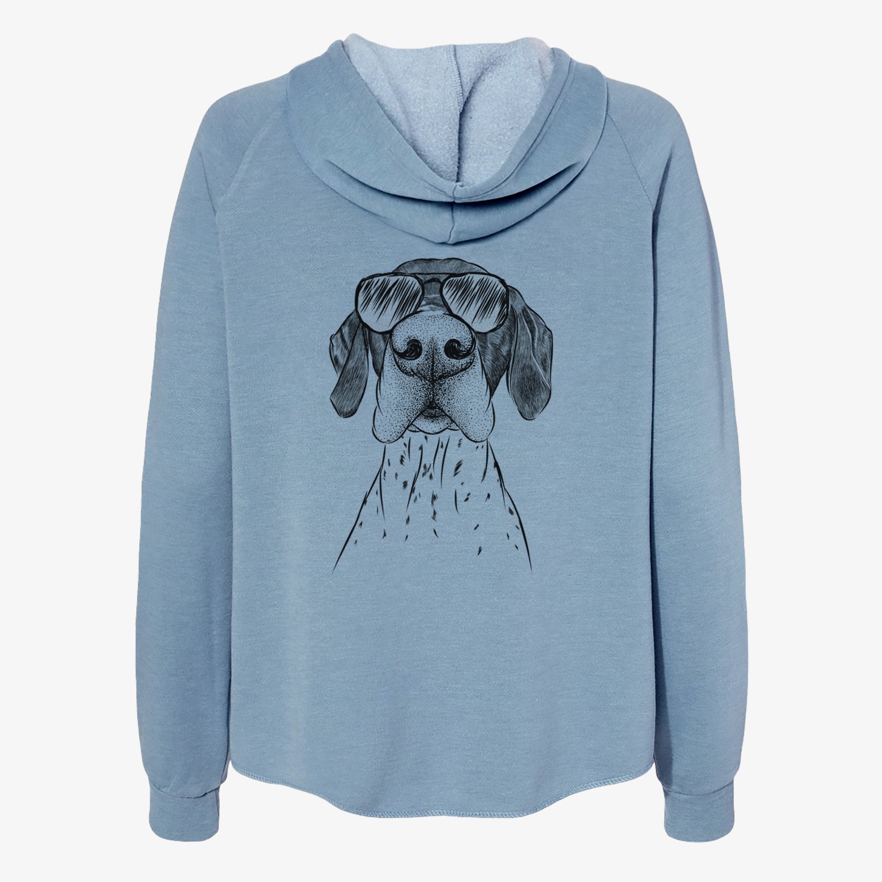 Booze the German Shorthaired Pointer - Women's Cali Wave Zip-Up Sweatshirt