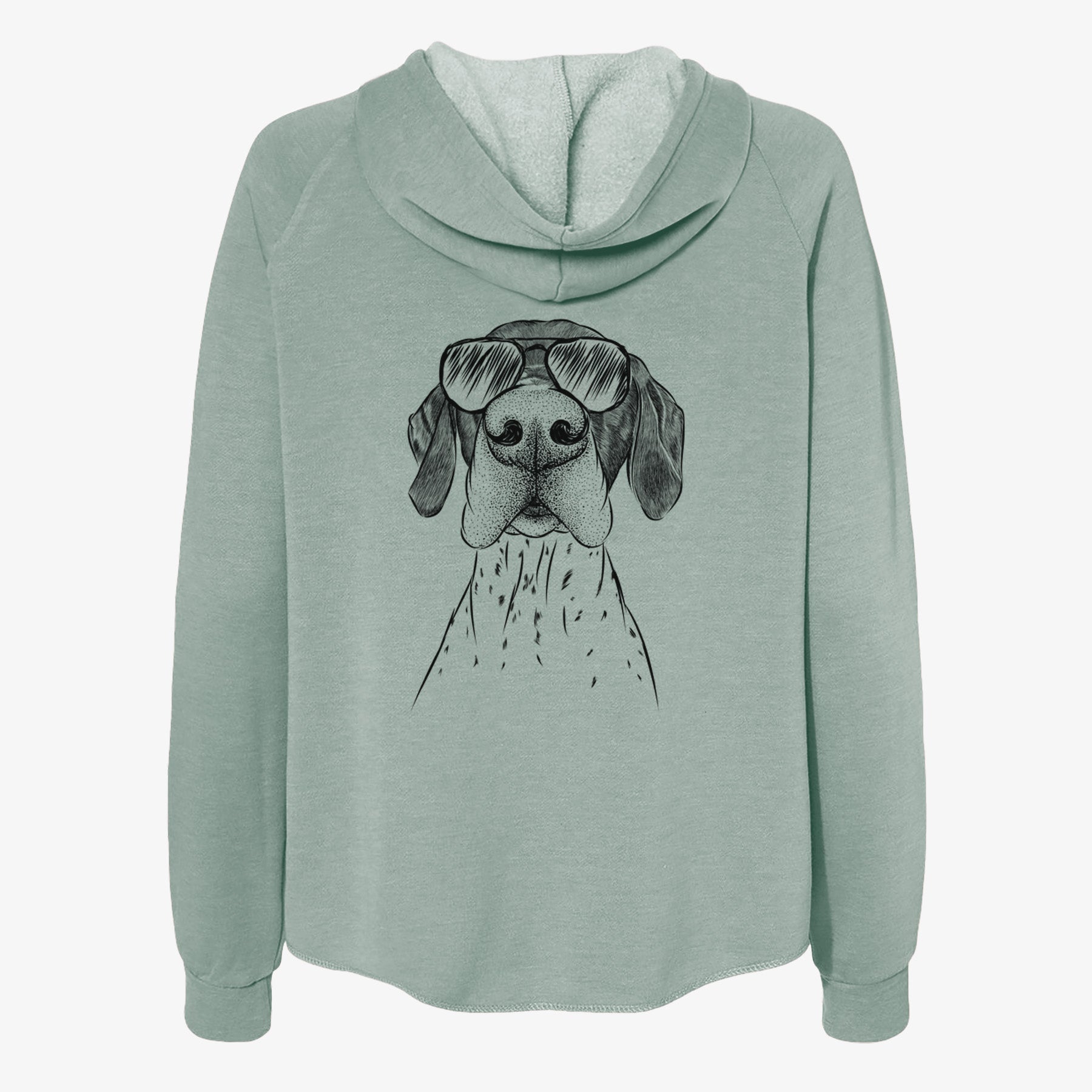 Booze the German Shorthaired Pointer - Women's Cali Wave Zip-Up Sweatshirt