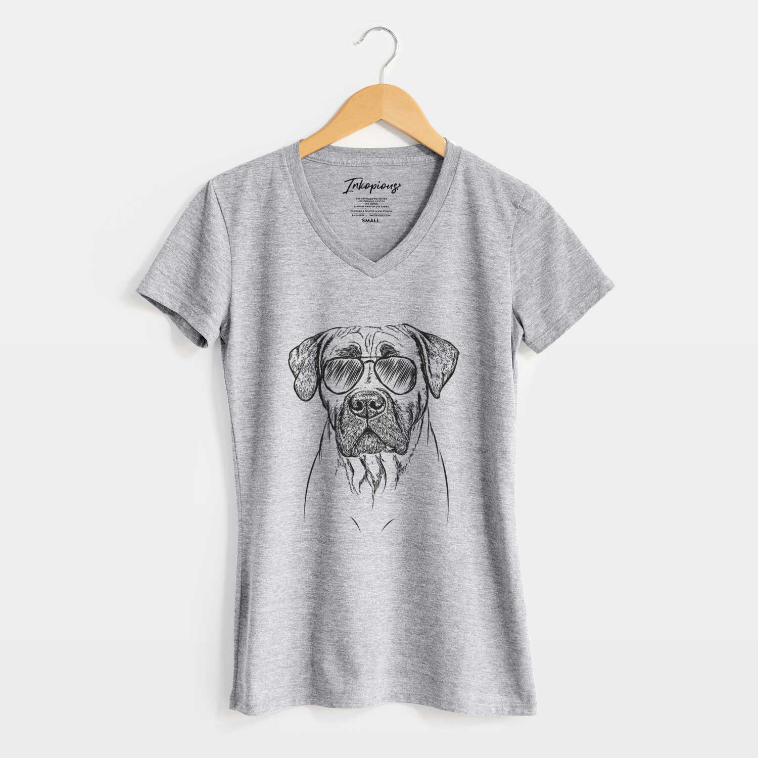 Aviator Boris the Boerboel - Women's V-neck Shirt