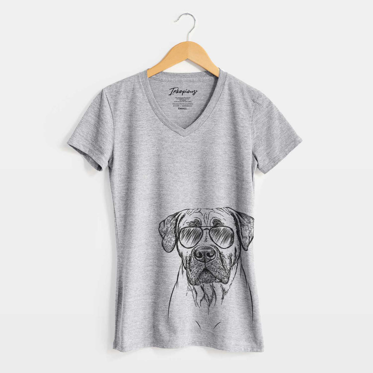 Aviator Boris the Boerboel - Women&#39;s V-neck Shirt