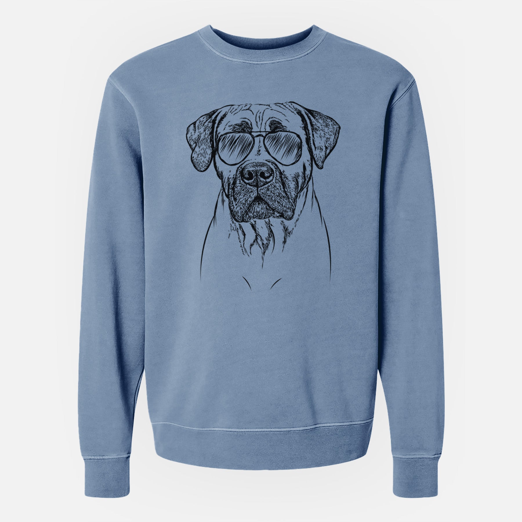 Aviator Boris the Boerboel - Unisex Pigment Dyed Crew Sweatshirt