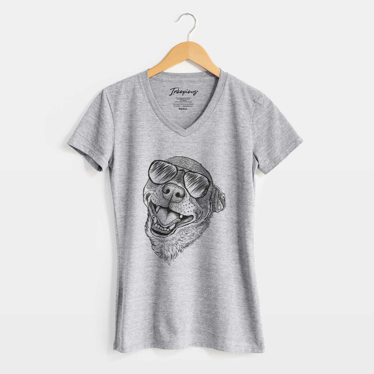 Aviator Boss the Chihuahua - Women's V-neck Shirt