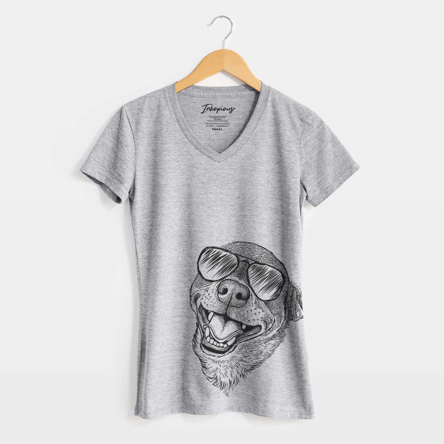 Aviator Boss the Chihuahua - Women's V-neck Shirt