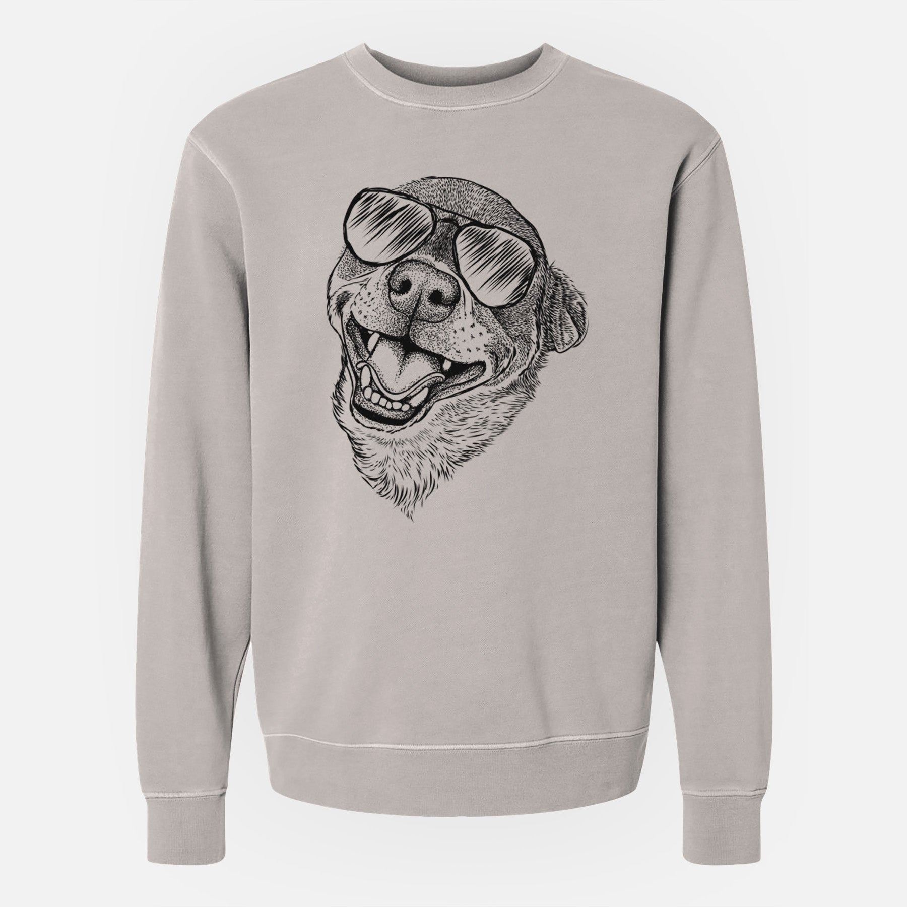 Aviator Boss the Chihuahua - Unisex Pigment Dyed Crew Sweatshirt