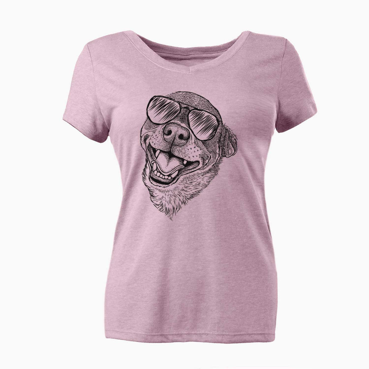 Aviator Boss the Chihuahua - Women's V-neck Shirt