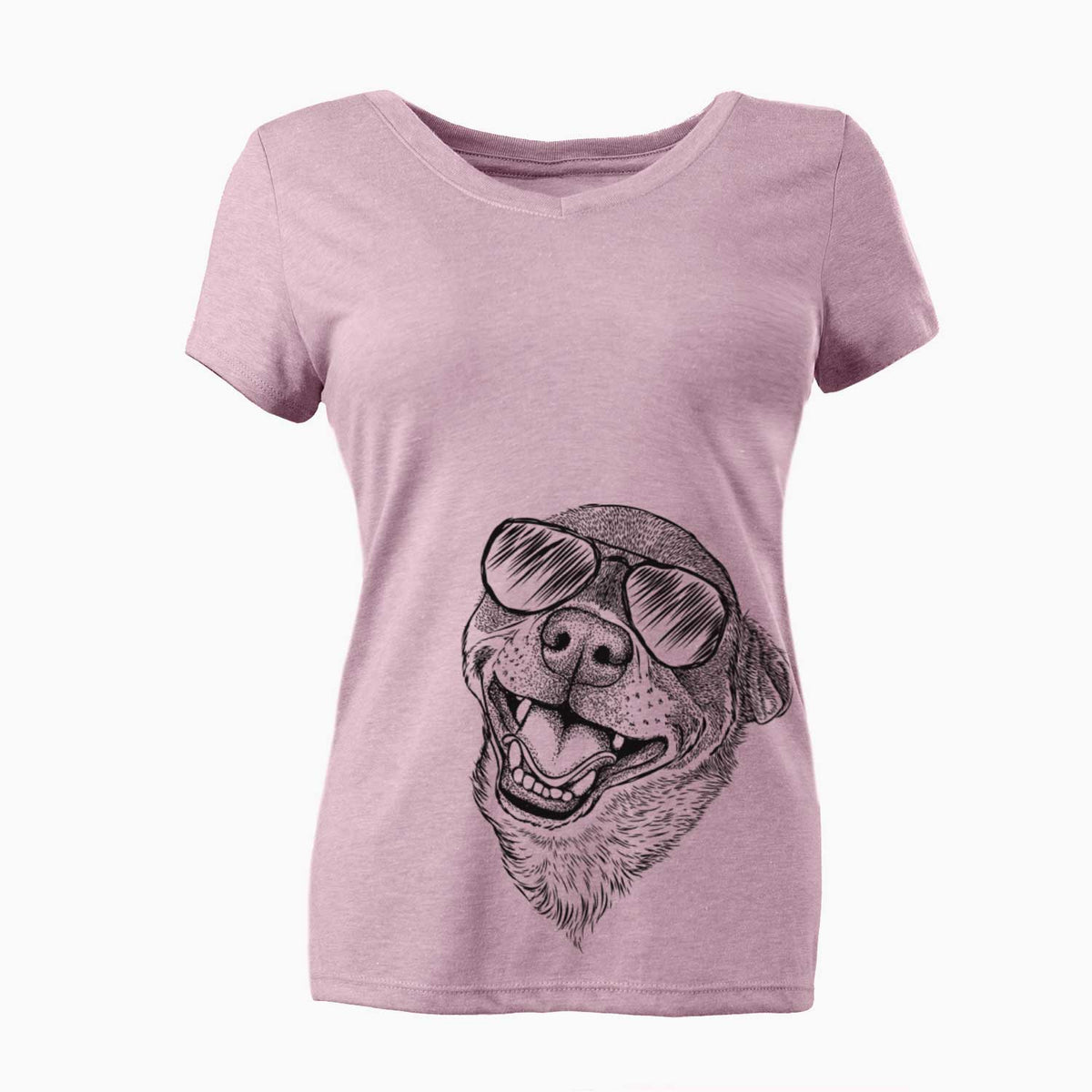 Aviator Boss the Chihuahua - Women's V-neck Shirt