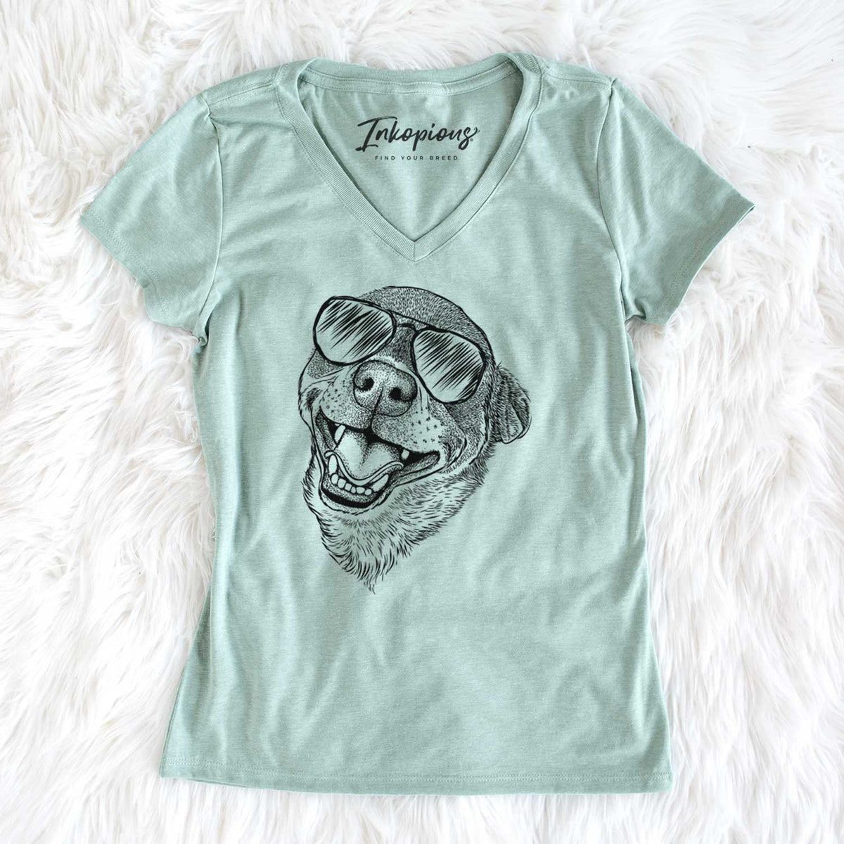 Aviator Boss the Chihuahua - Women's V-neck Shirt