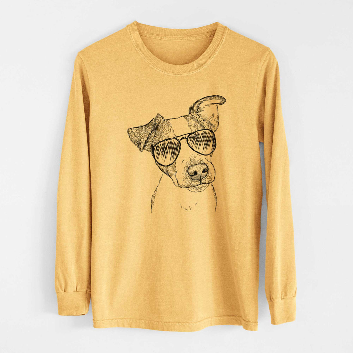 Aviators Bosse the Jack Russell Terrier - Heavyweight 100% Cotton Long Sleeve