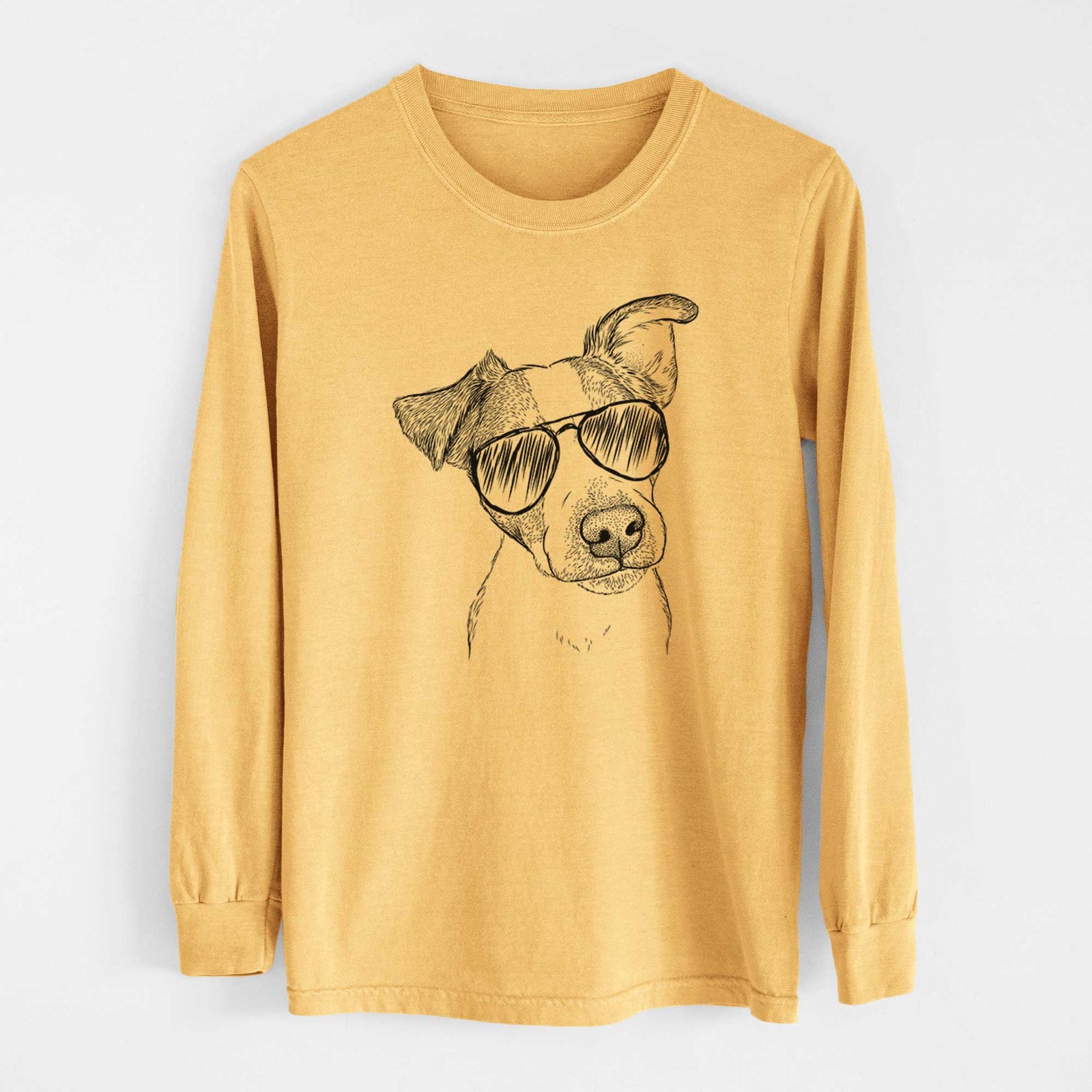 Aviators Bosse the Jack Russell Terrier - Heavyweight 100% Cotton Long Sleeve