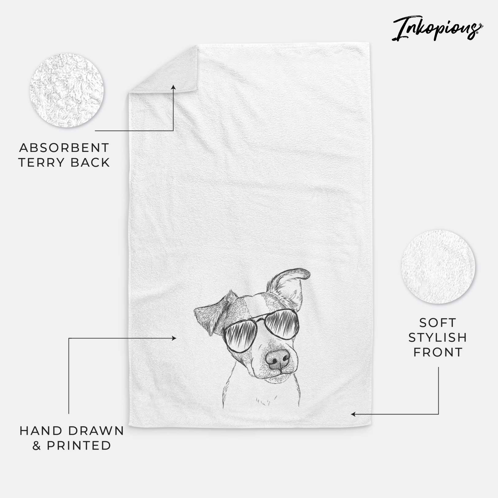 Bosse the Jack Russell Terrier Decorative Hand Towel