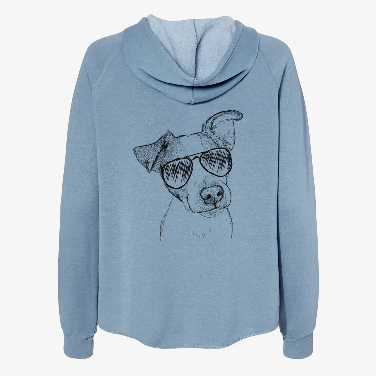 Bosse the Jack Russell Terrier - Women's Cali Wave Zip-Up Sweatshirt