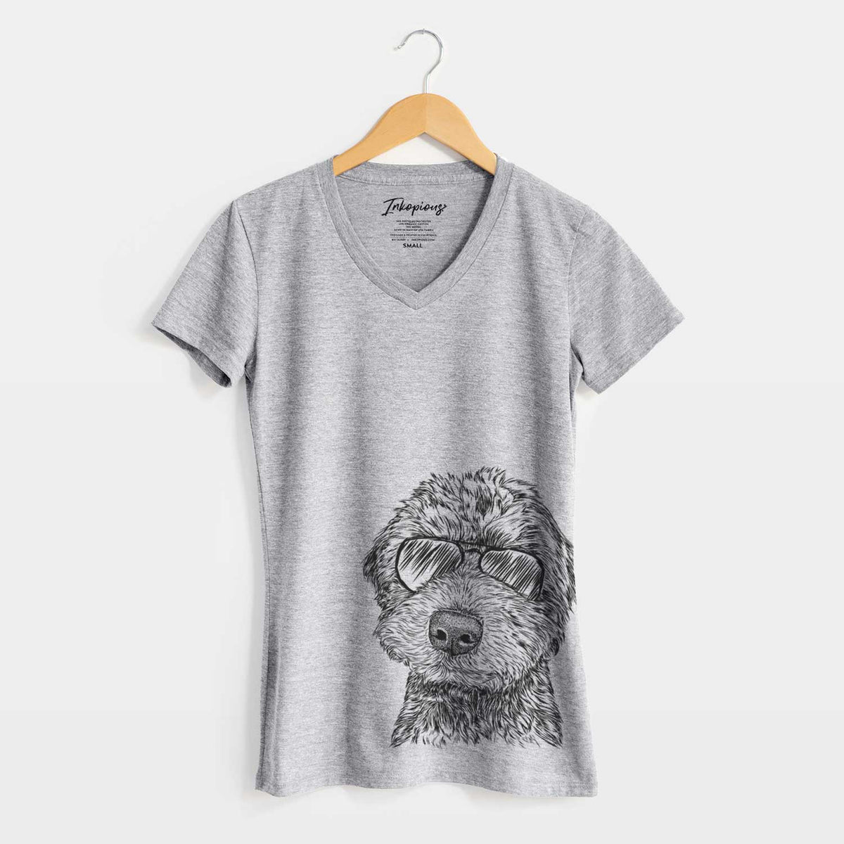 Aviator Bowser the Whoodle - Women&#39;s V-neck Shirt