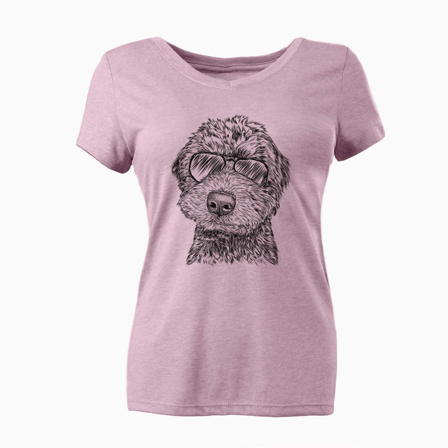 Aviator Bowser the Whoodle - Women's V-neck Shirt