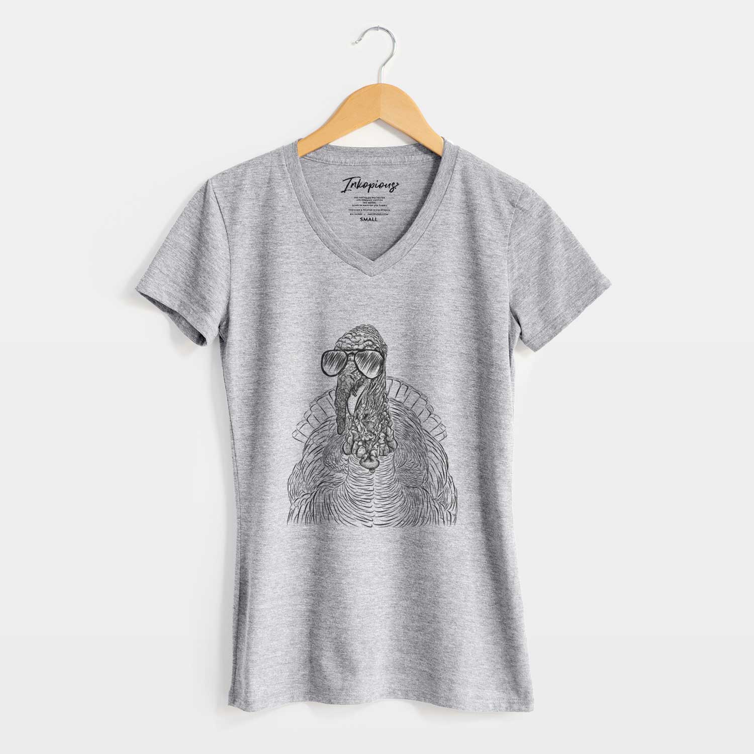 Aviator Brady the Turkey - Women's V-neck Shirt